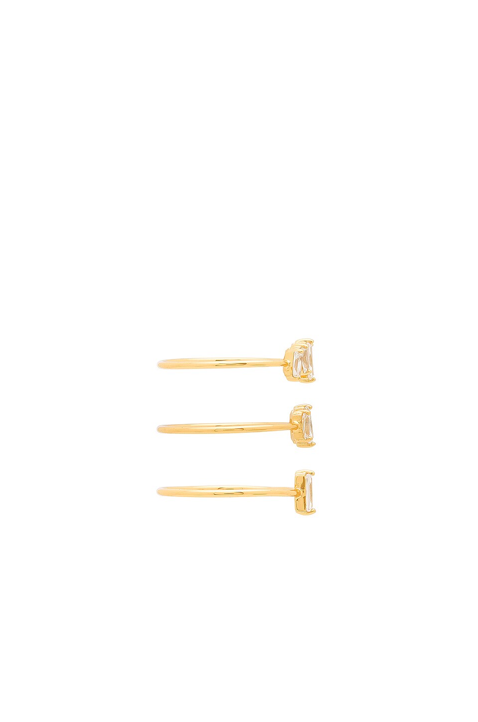 gorjana Amara Ring Set in White CZ & Gold