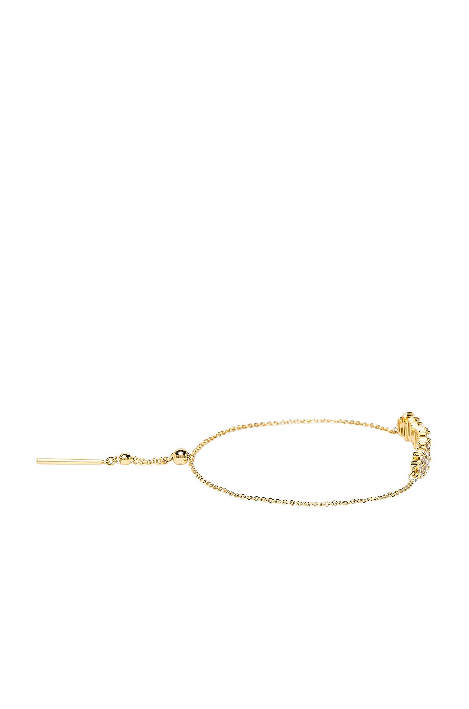 gorjana Amara Adjustable Bracelet in White CZ & Gold