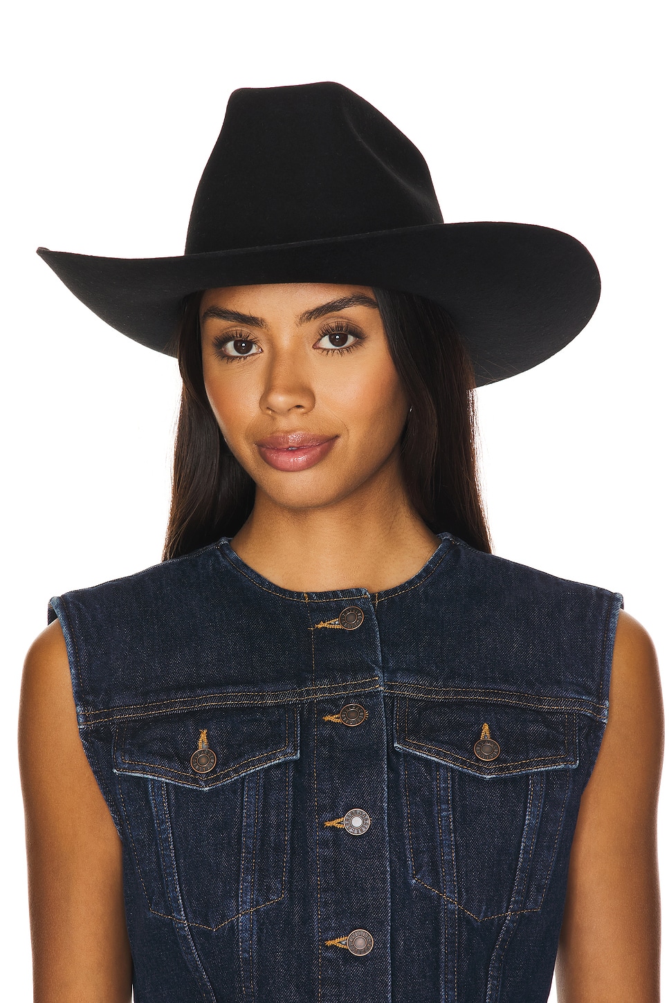 Gigi Pip Lane Hat in Black | REVOLVE display picture 1