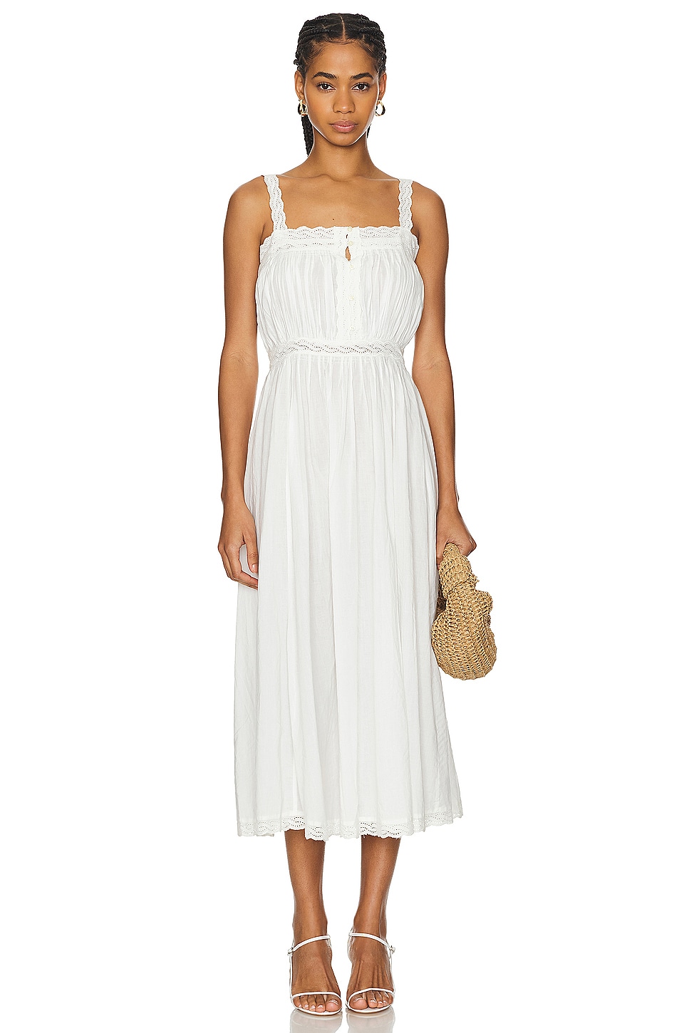 The Great The Cachet Dress in White REVOLVE