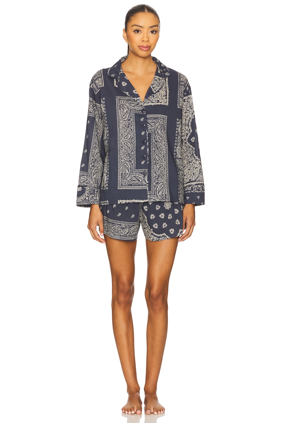The Great The Pajama Shirt in Bandana Patchwork | REVOLVE