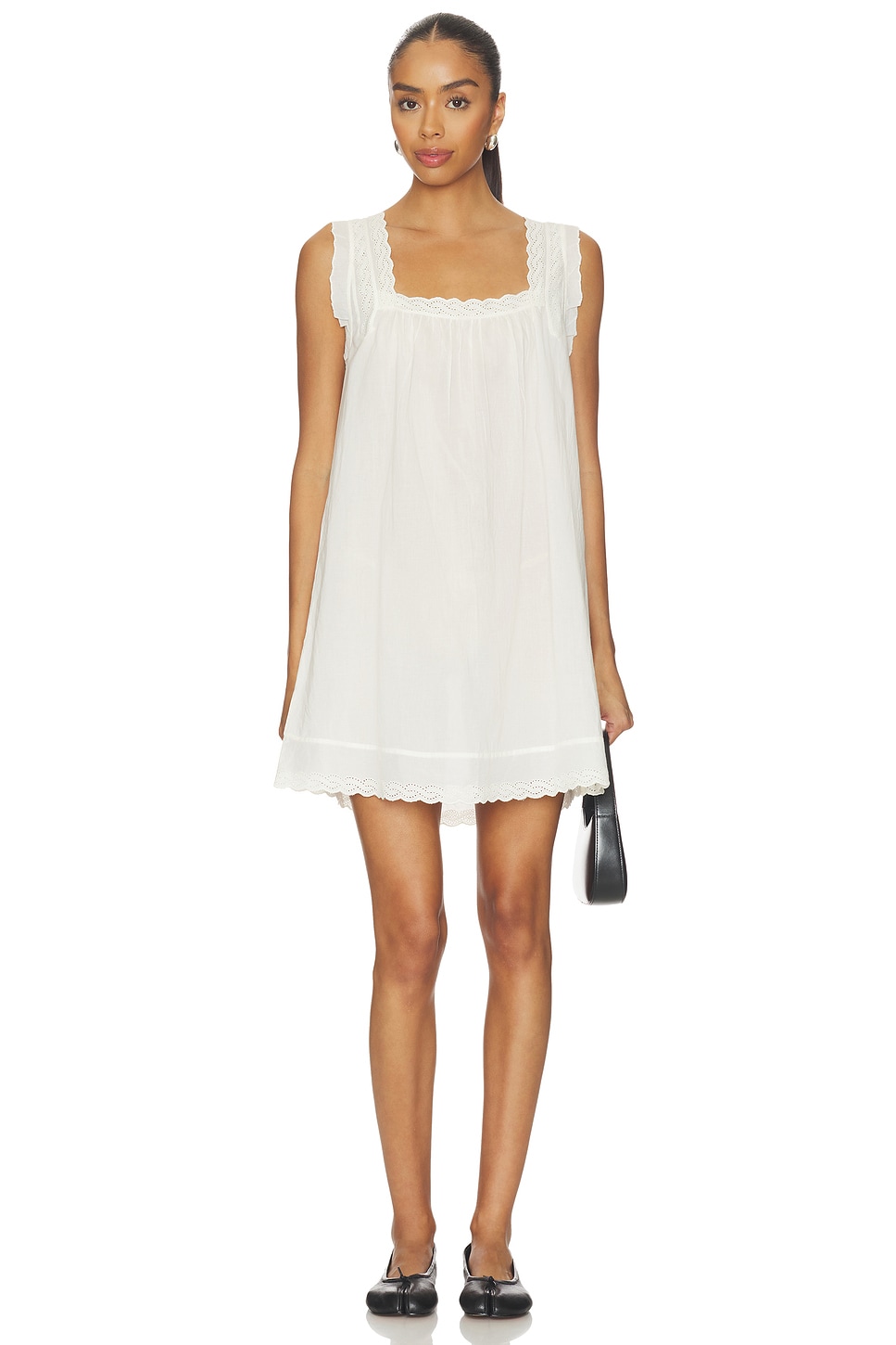 loose mini tank dress Women Y2K Mini Dress Sleeveless Square Neck Solid Loose Tank Dress Summer A-Line Dress