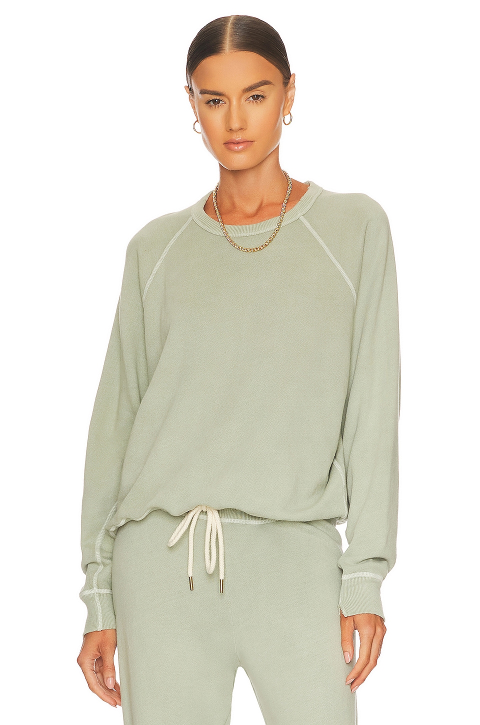 The Great College Sweatshirt in Seafoam REVOLVE