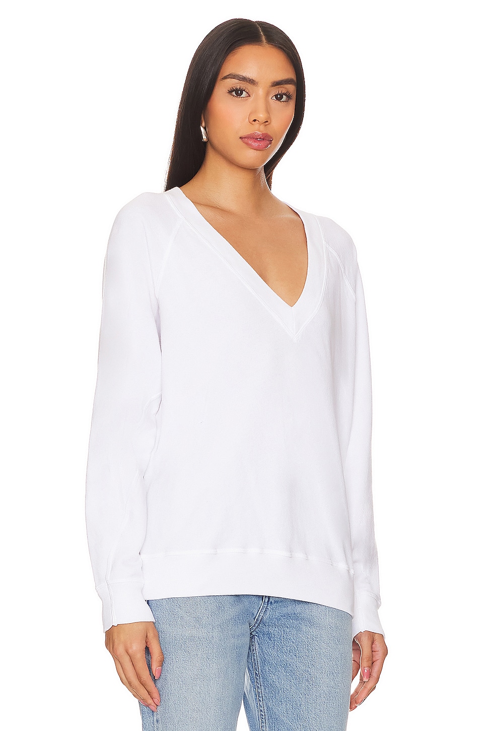 The V Neck Sweatshirt - Thumbnail 2