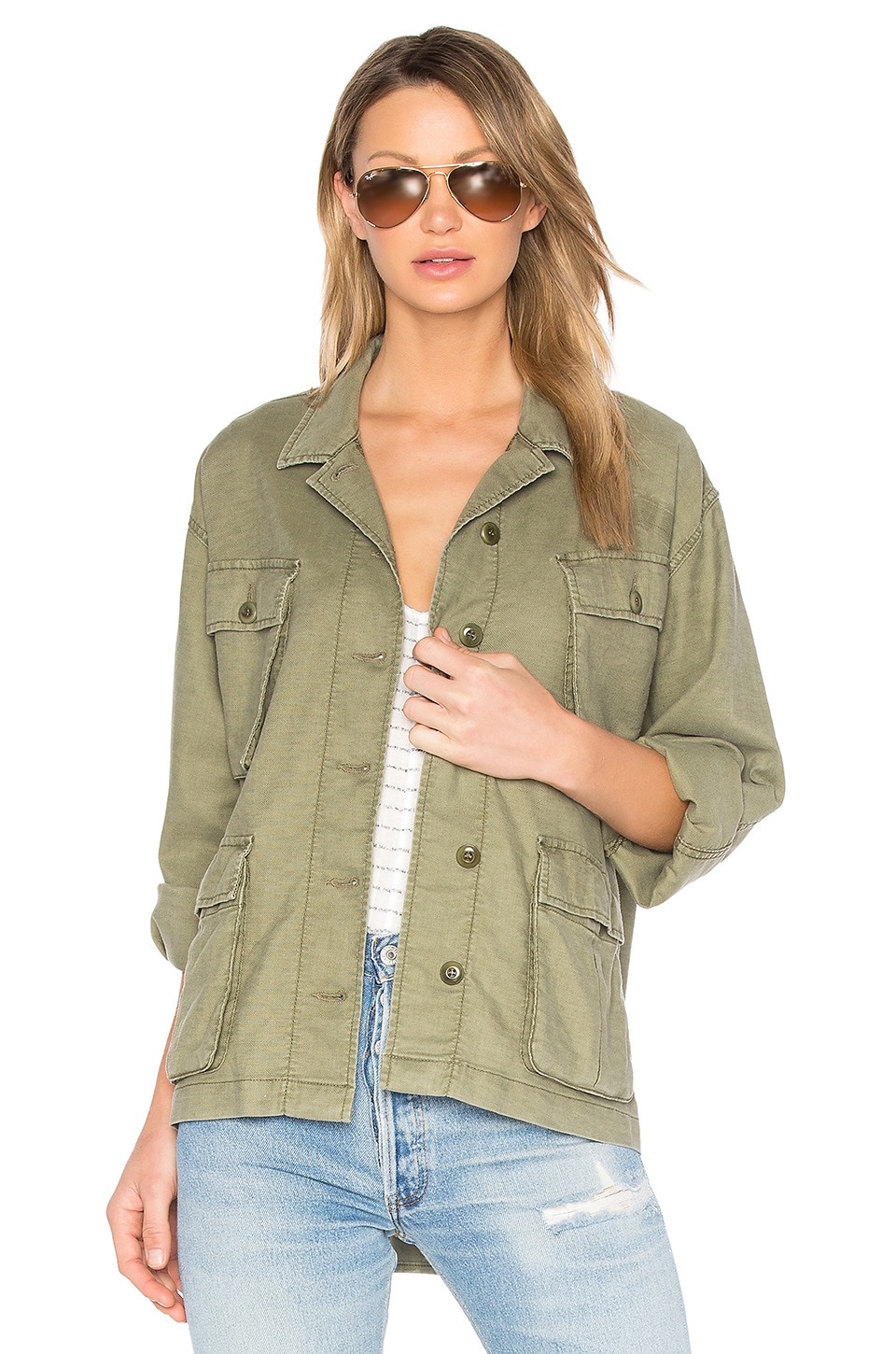 The Great The Commander Jacket in Faded Army | REVOLVE