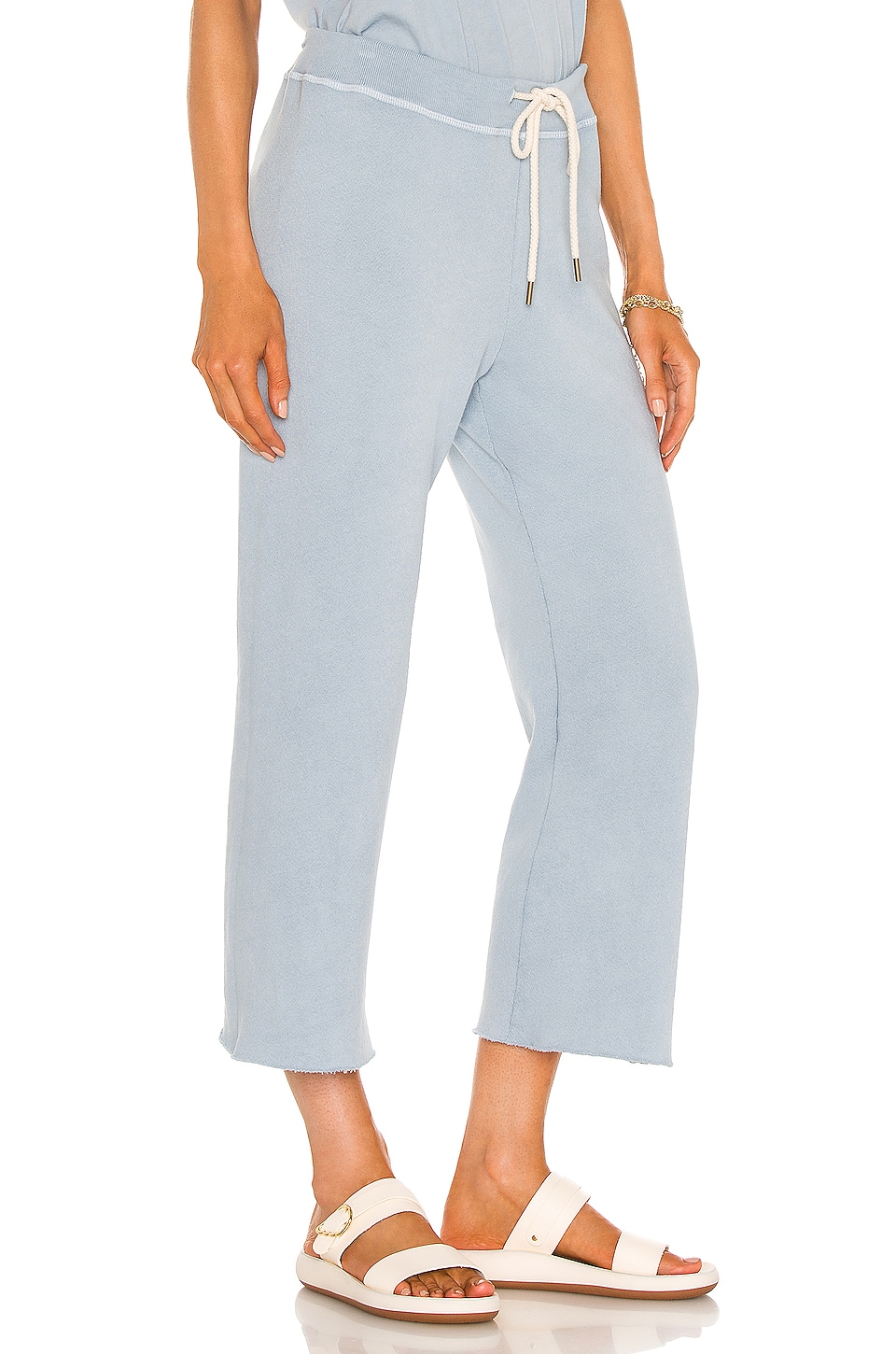 wide leg cropped sweatpants