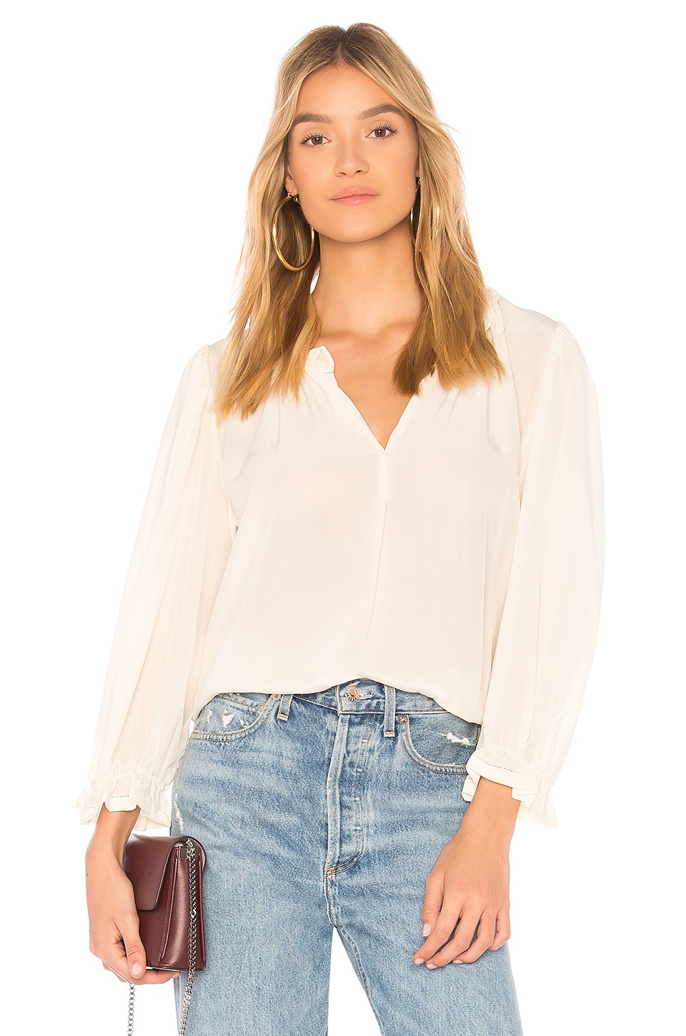 The Great The Story Blouse in Cream | REVOLVE