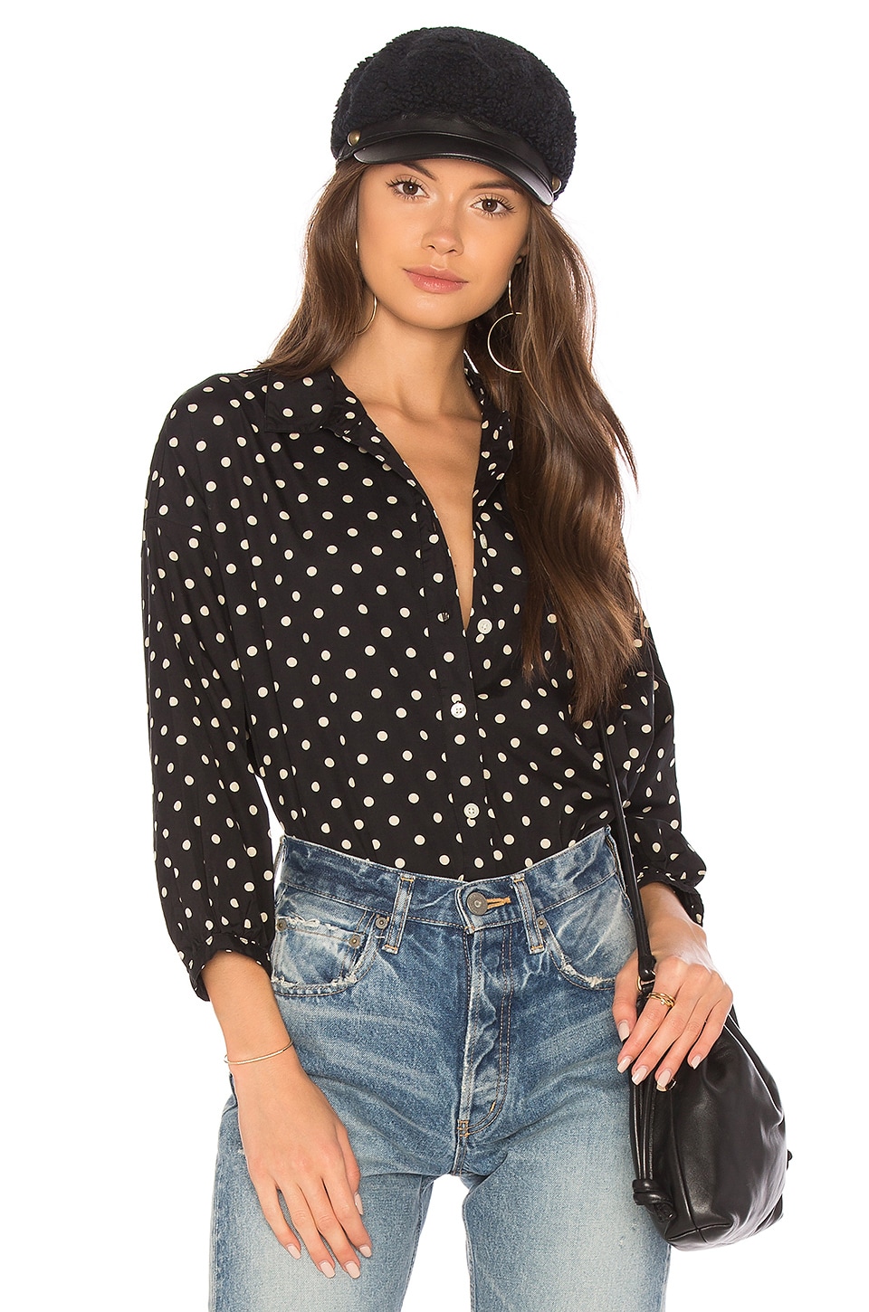 revolve polka dot top