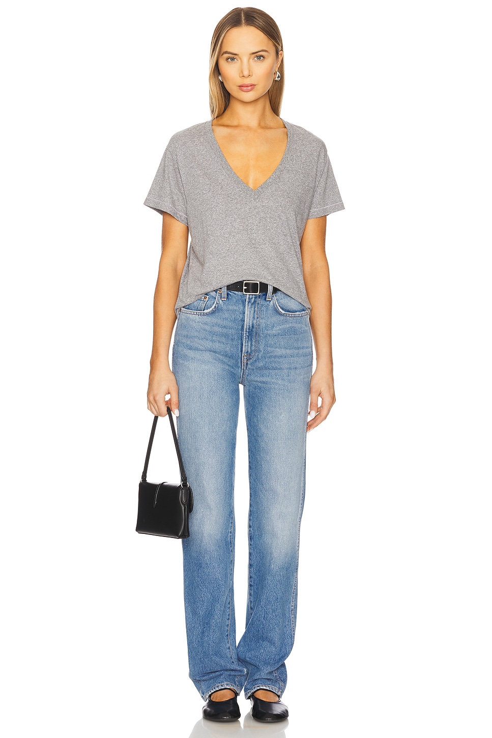 THE GREAT. The V Neck Tee thumbnail