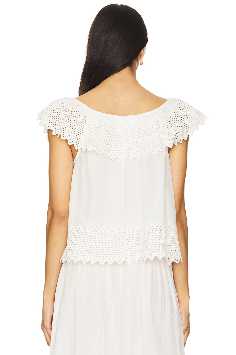 THE GREAT. The Westport Top With Honeycomb Eyelet thumbnail