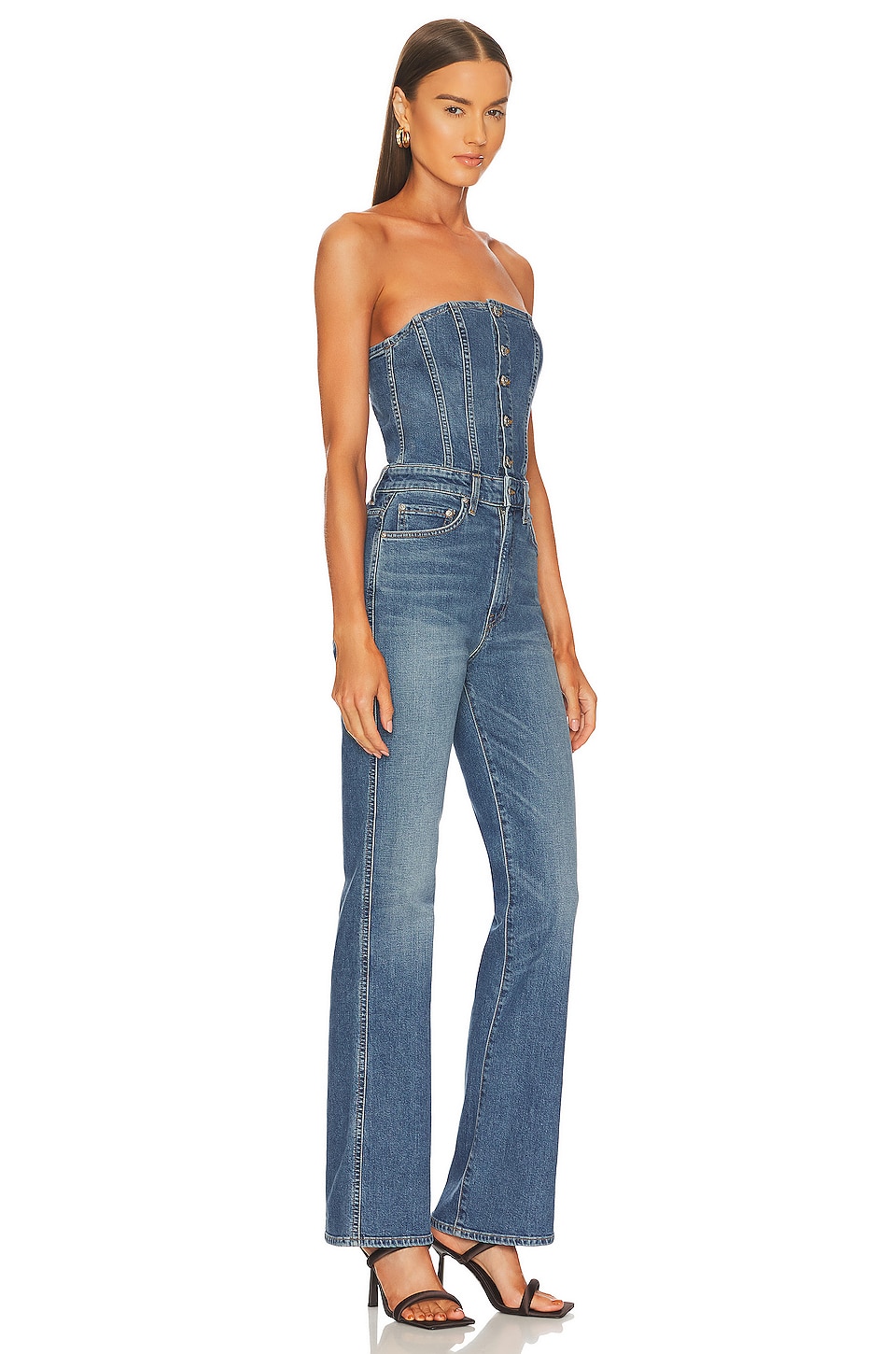 GRLFRND Heidi Strapless One Piece in Pier 7