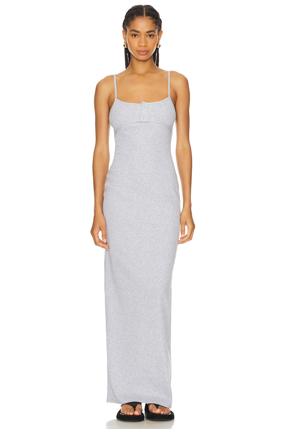 GRLFRND Rib Cami Maxi Dress Plush