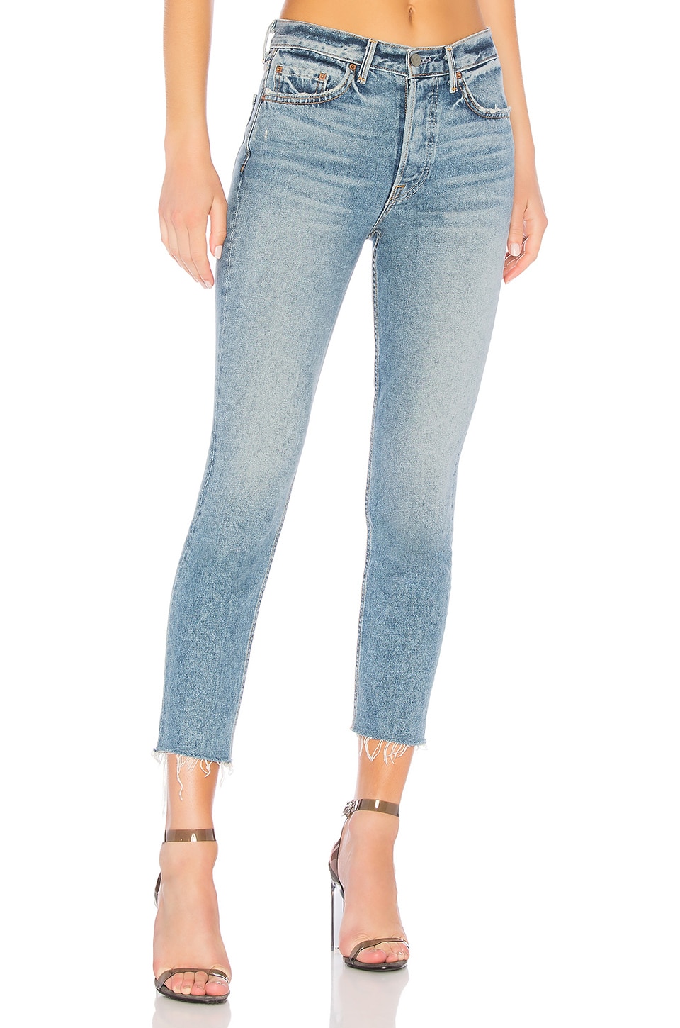 GRLFRND Karolina High-Rise Crop Jean in Lost Forever | REVOLVE