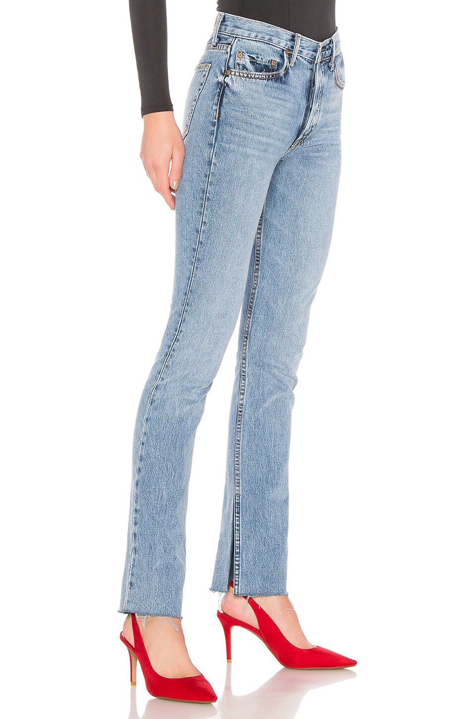 GRLFRND Addison High-Rise Split Boot Jean in Touch The Floor