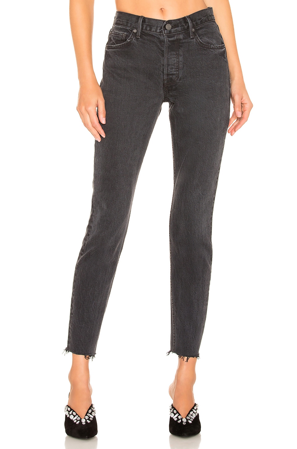 GRLFRND Yasmin Mid-Rise Crop Skinny in 