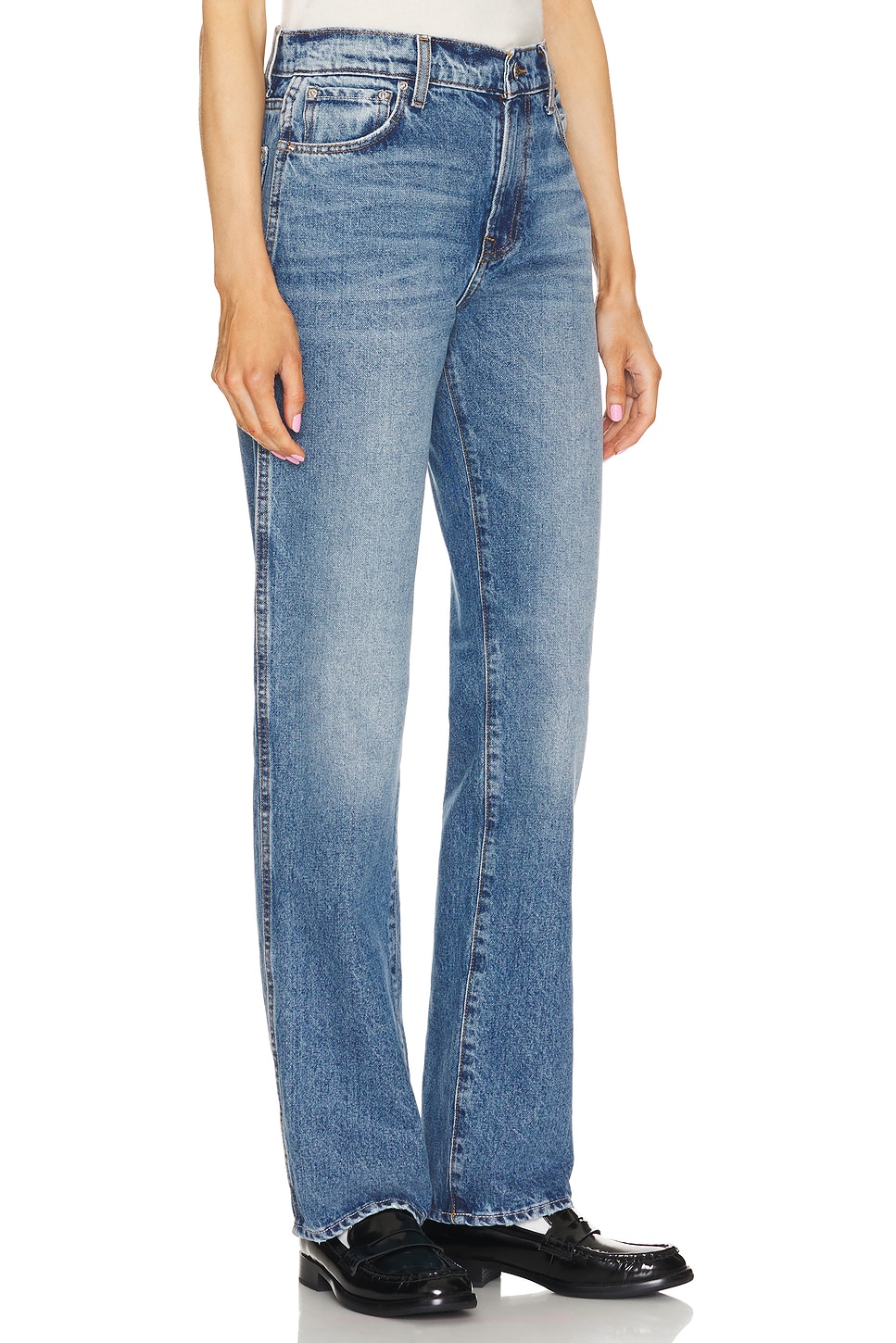 GRLFRND Isabel Low Rise Straight Jeans