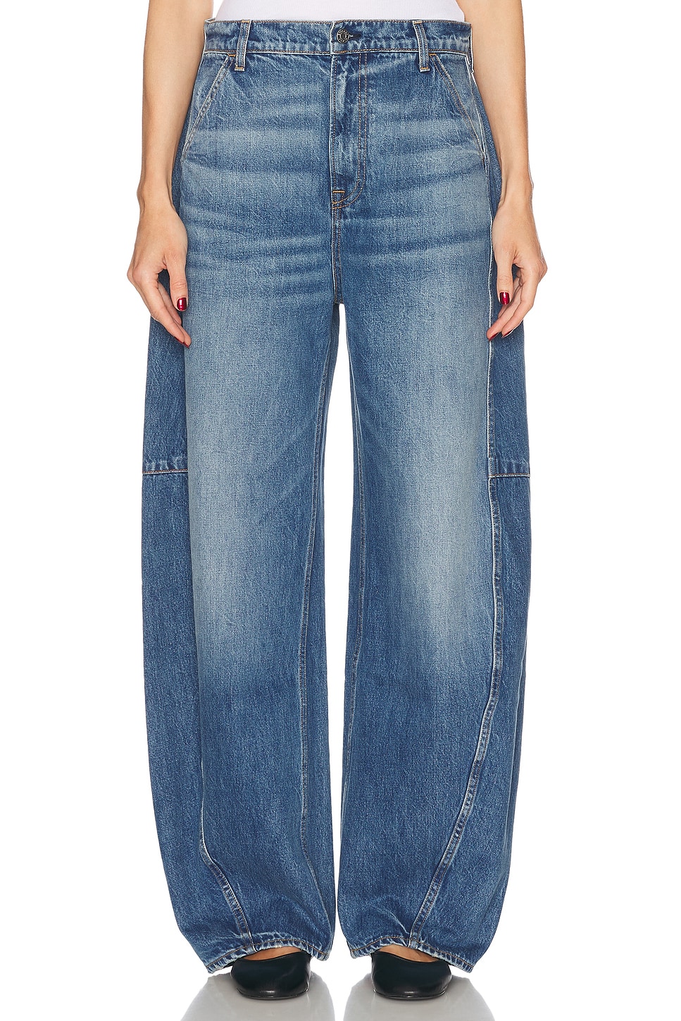 GRLFRND Harvey Twisted Carpenter Jeans in Hyperion Ave | REVOLVE