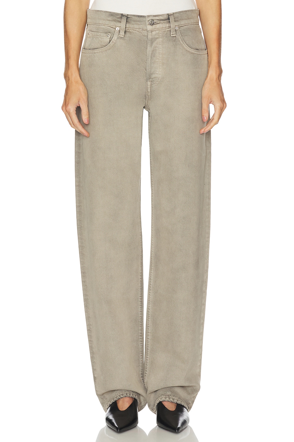 Bella Low Rise Boyfriend in Grey Cloud View 1 of 8
