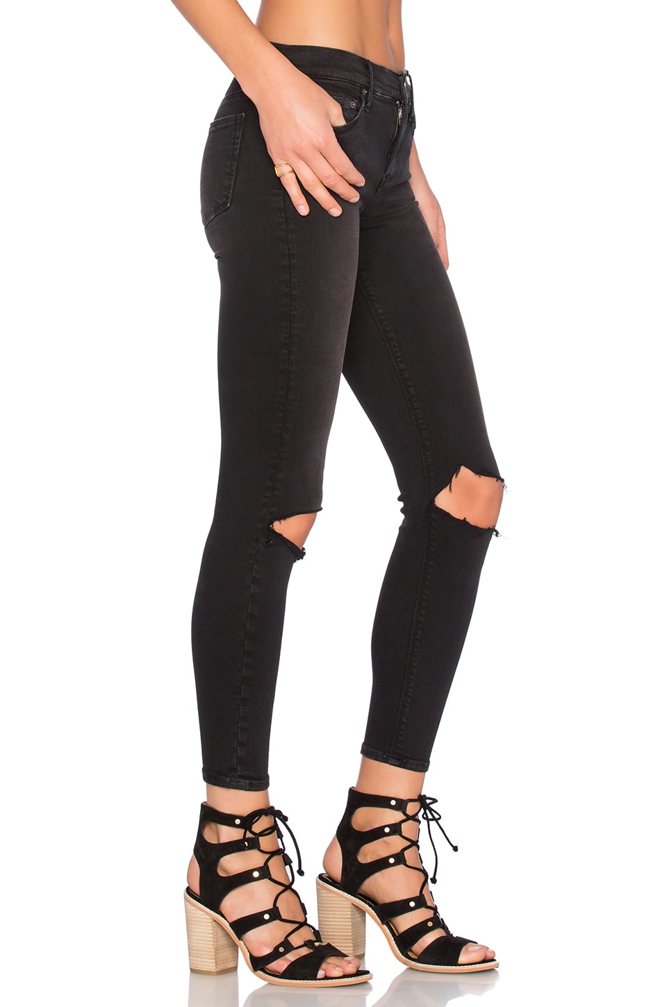 GRLFRND Candice Mid-Rise Super Stretch Skinny Jean in Love Hangover