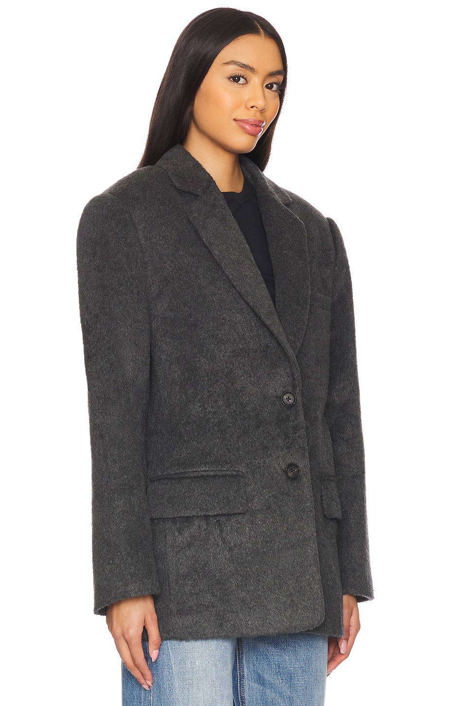 Wool Blend Blazer - Thumbnail 3