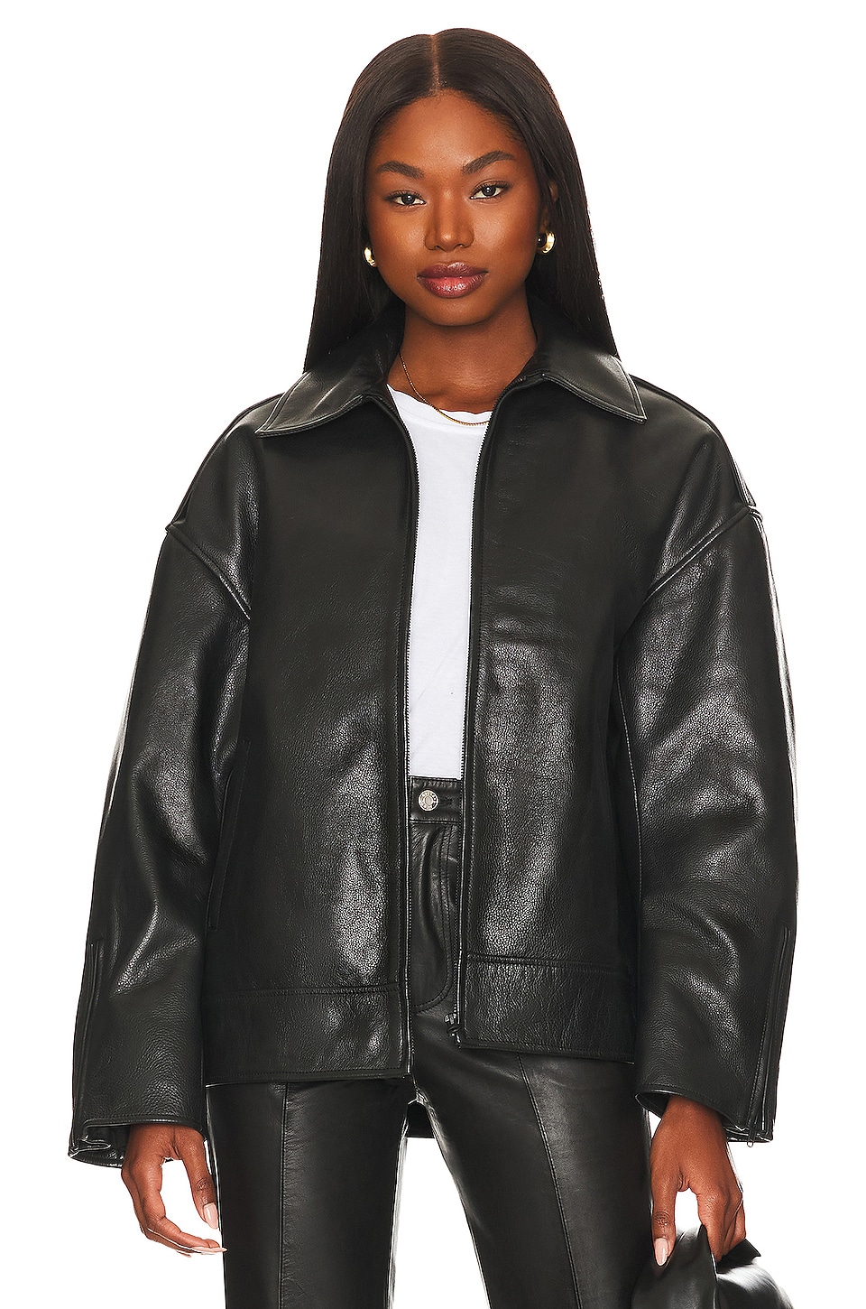 GRLFRND Alek Leather Jacket in Black | REVOLVE