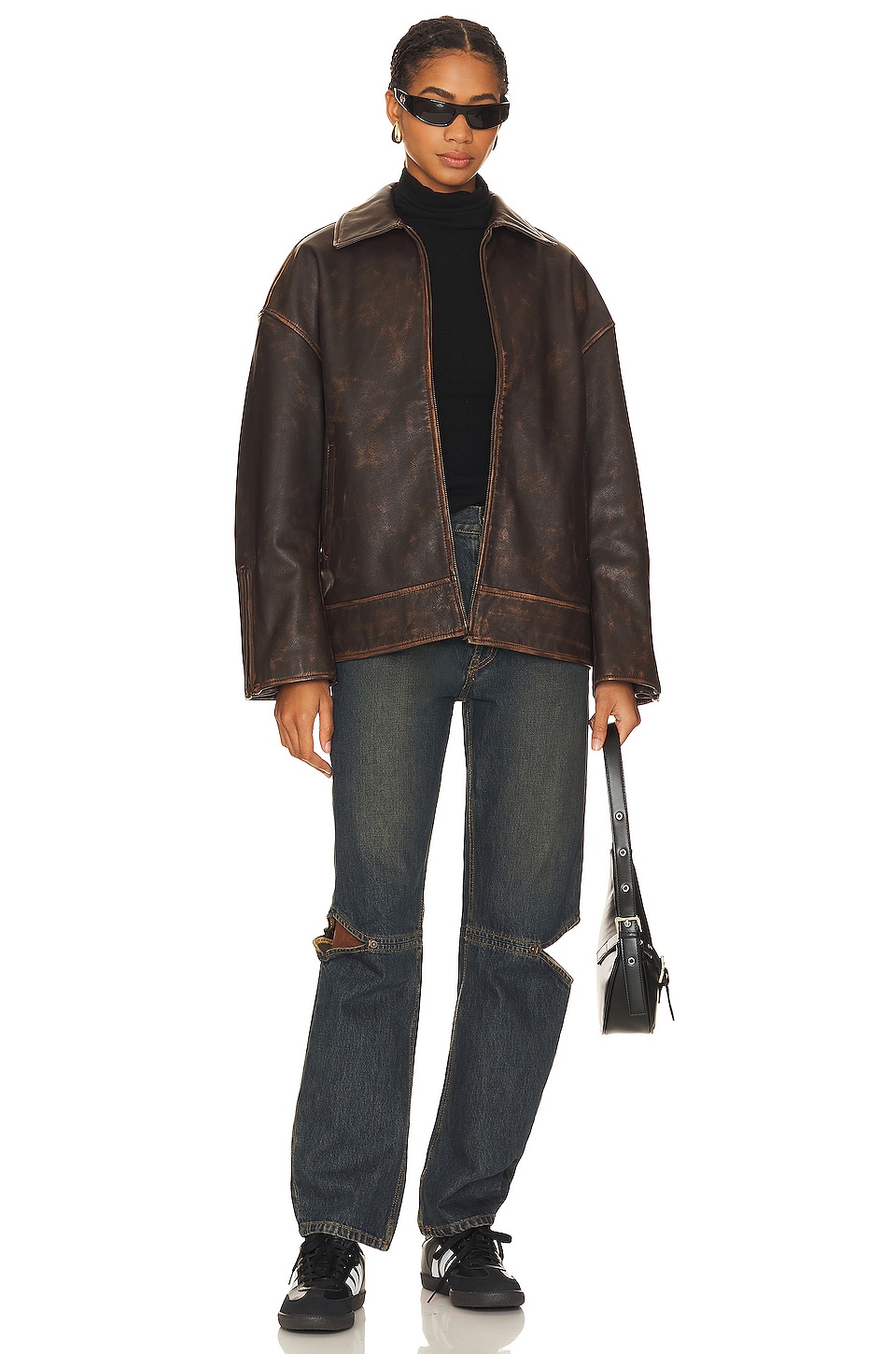 Alek Distressed Leather Jacket