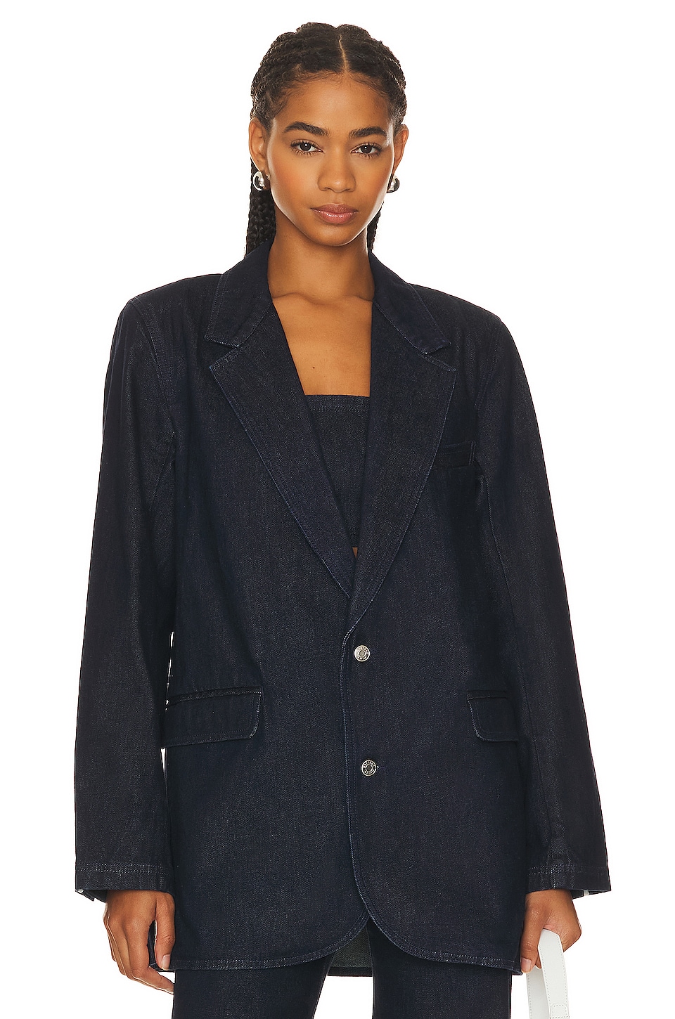 GRLFRND Sloane Denim Blazer thumbnail