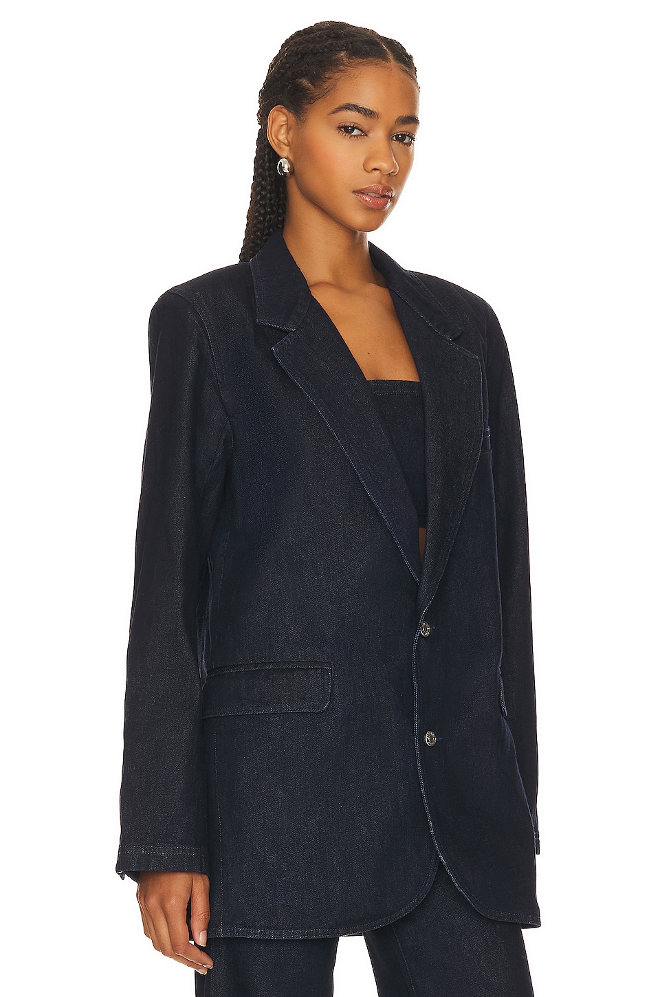GRLFRND Sloane Denim Blazer thumbnail