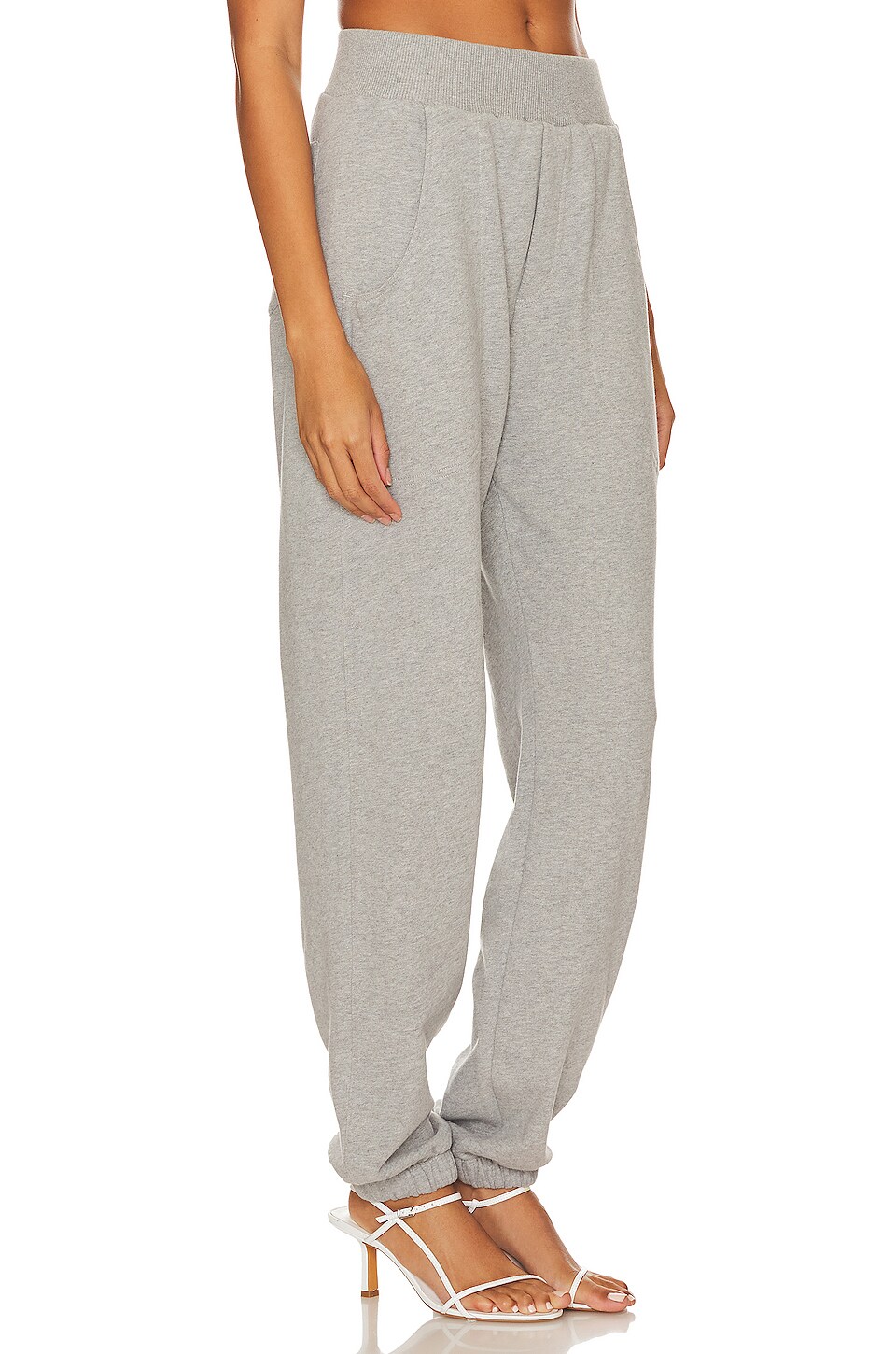 GRLFRND The Curve Sweatpant in Heather Grey