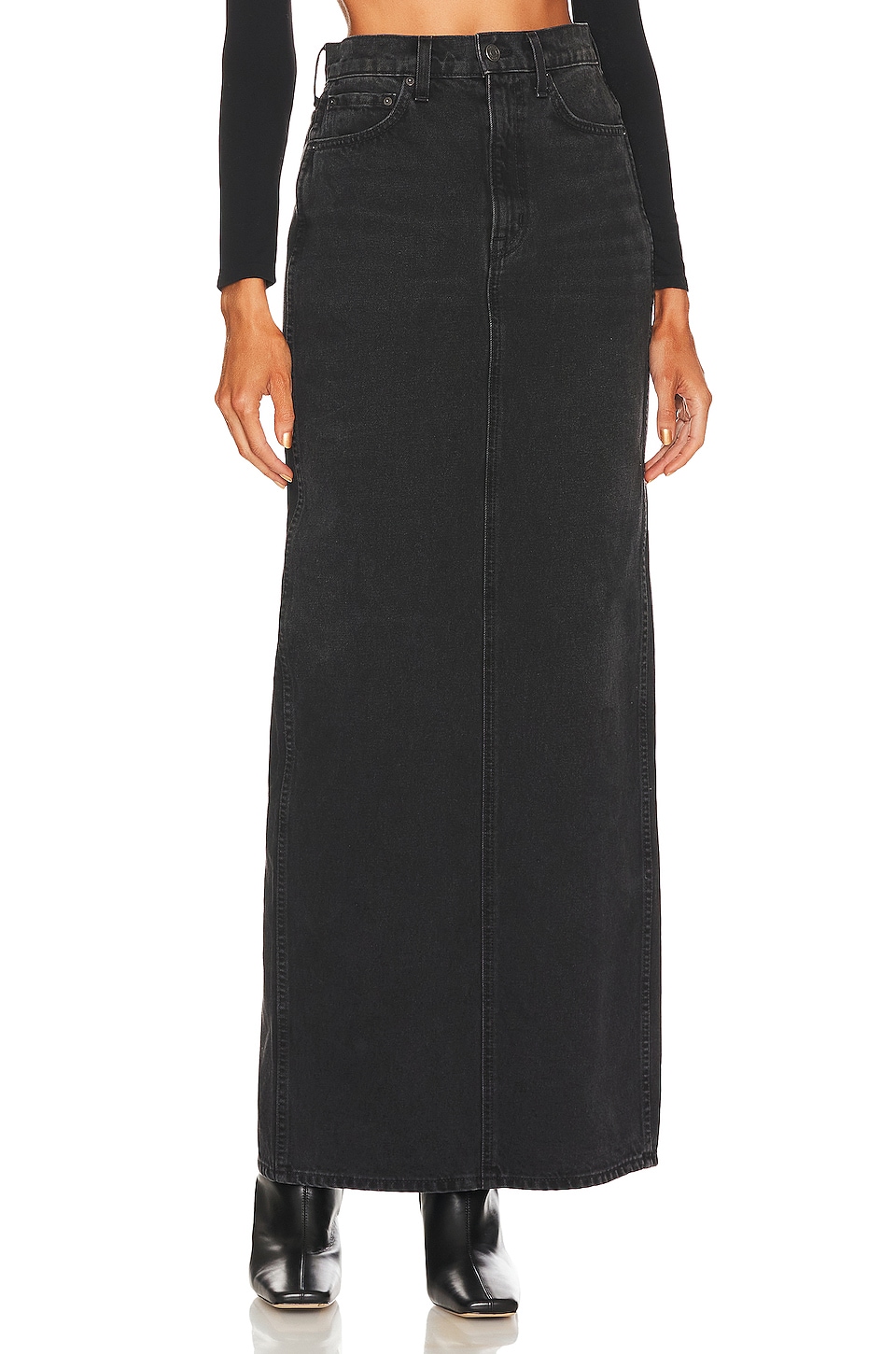 GRLFRND Amara Maxi Pencil Skirt with Back Slit in Loleta | REVOLVE