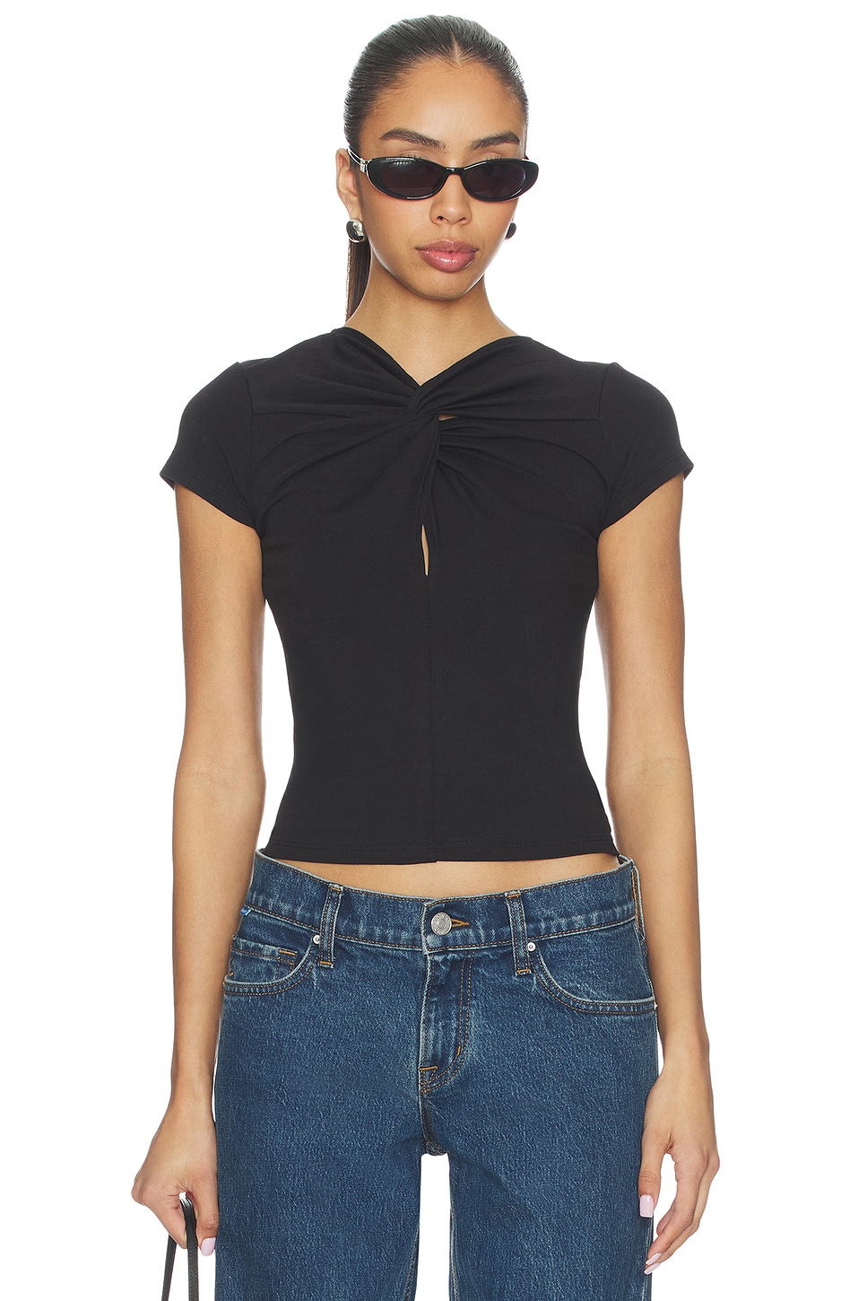 Keyhole Twist Short Sleeve Tee - thumbnail 7