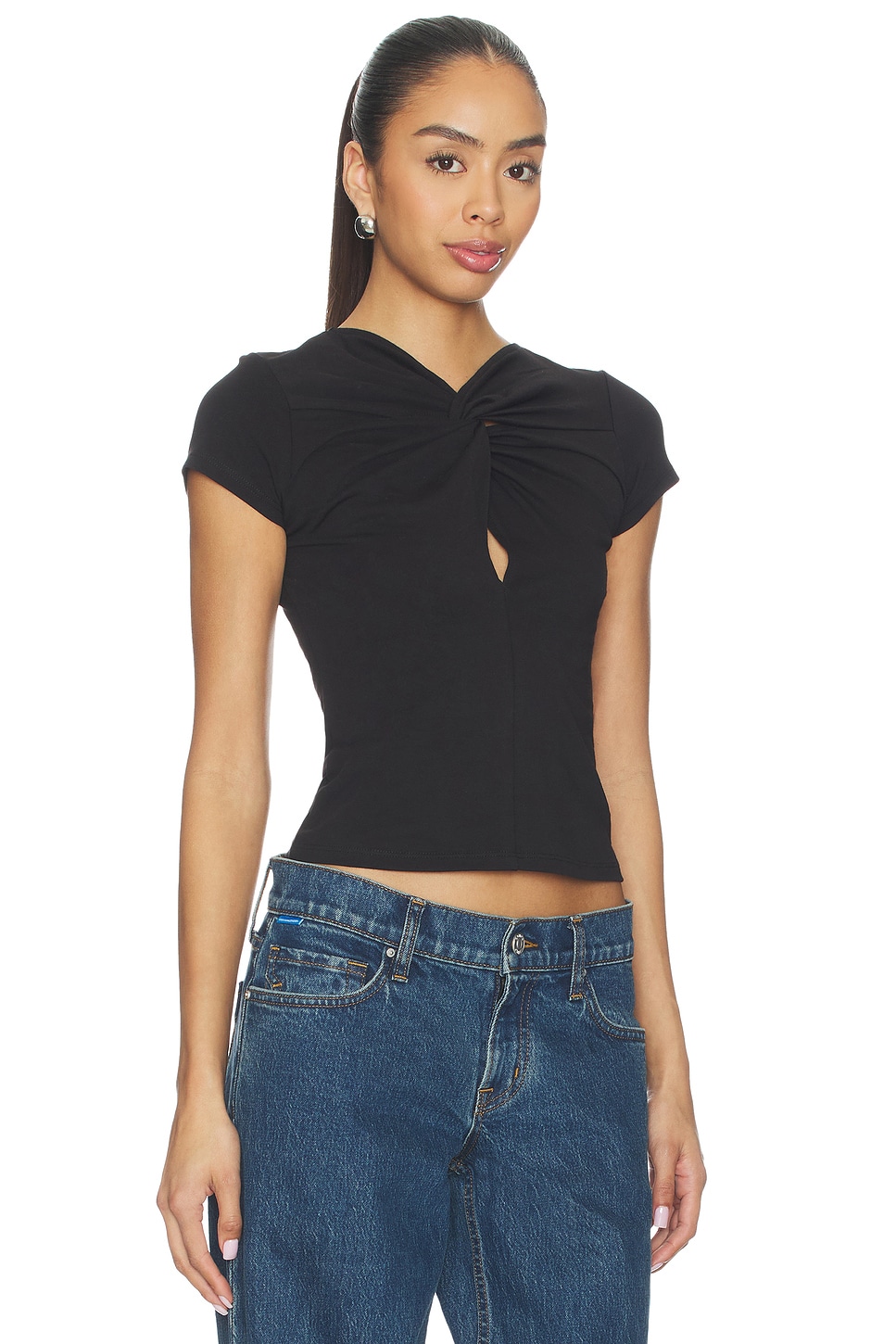 Keyhole Twist Short Sleeve Tee - thumbnail 8