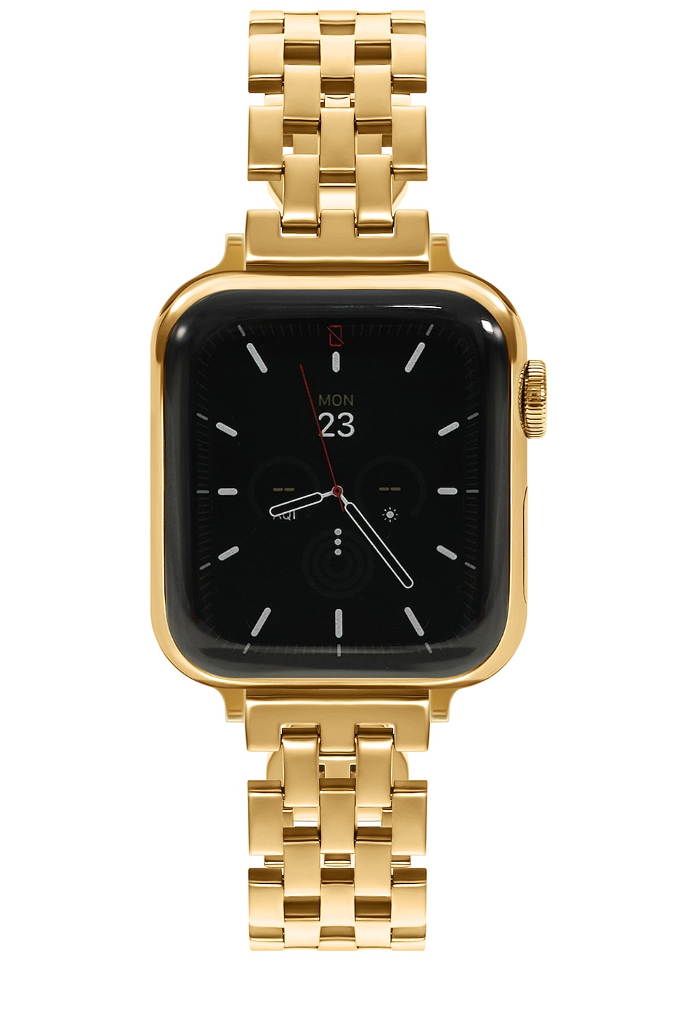 Goldenerre Shiny Basketweave Watch Band in Gold | REVOLVE