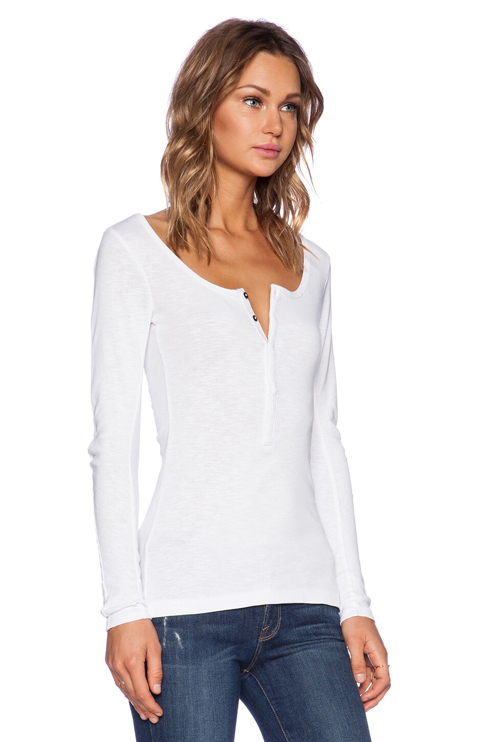 G-Star Trone Granddad Long Sleeve Top in White