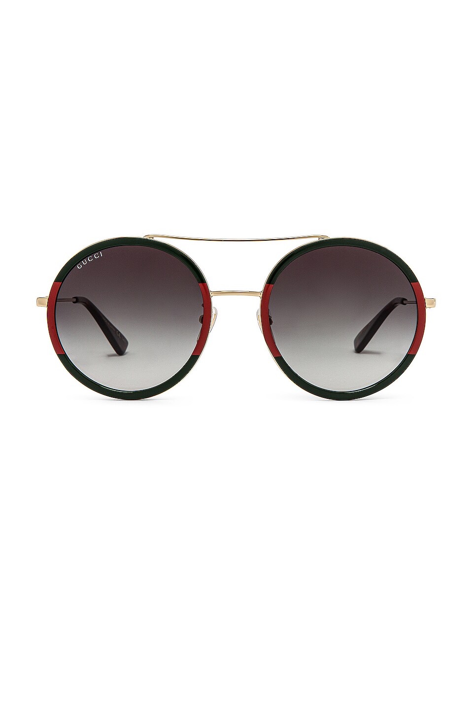 gucci round sunglasses green and red