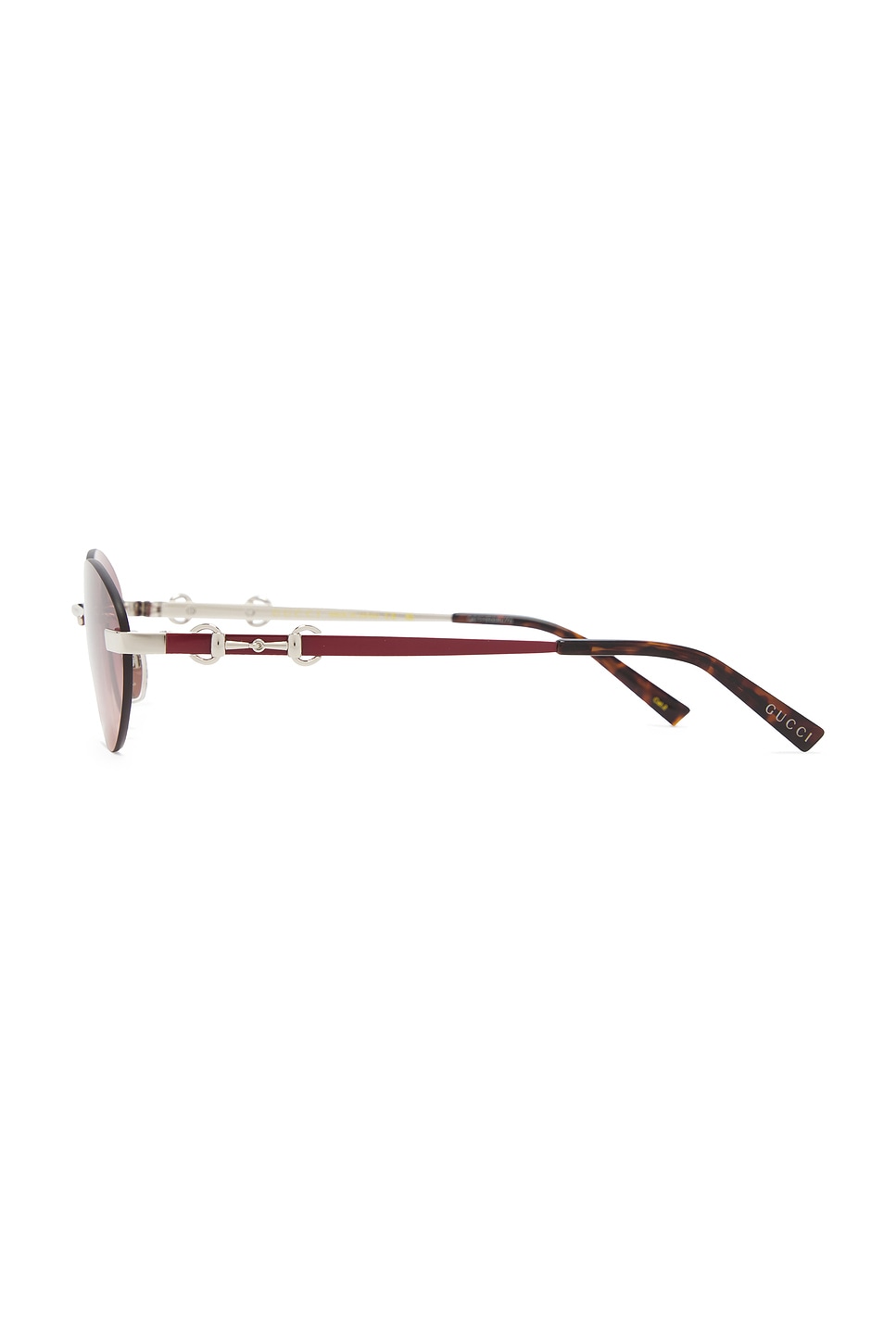Gucci サングラス - Silver & Red | REVOLVE