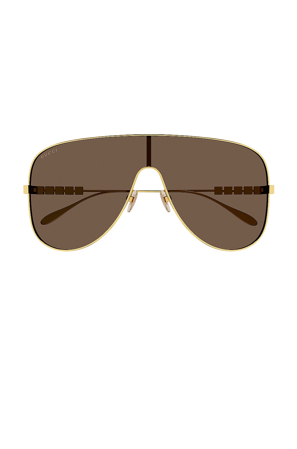 Gucci geometric hot sale metal shield sunglasses