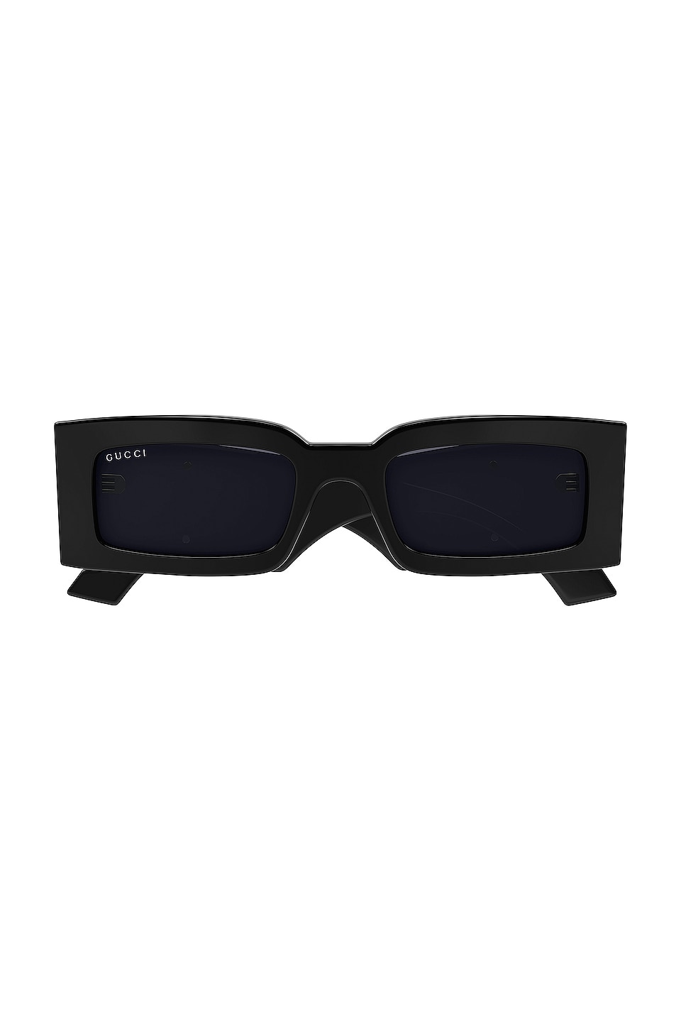 サングラス GUCCI SS22 RECTANGULAR SUNGLASSES (680883 J16921023) Gucci Generation Rectangular Sunglasses in Shiny Solid Black
