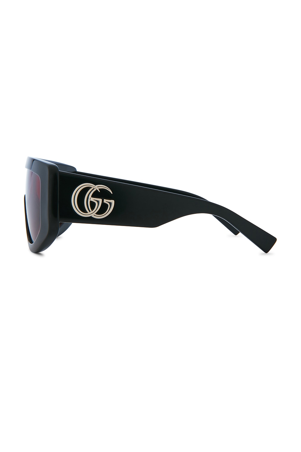 Gucci Mask Sunglasses in Black & Red | REVOLVE