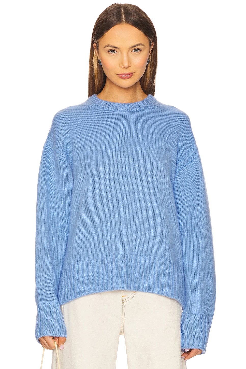 Guest In Residence Cozy Crew Cashmere Sweater in French Blue REVOLVE