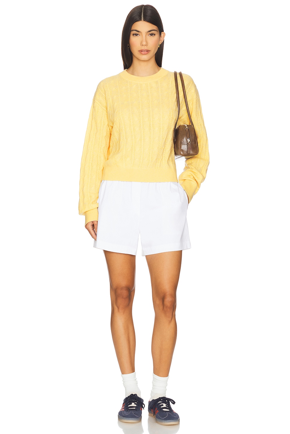 Cable Collegiate Crew Sweater