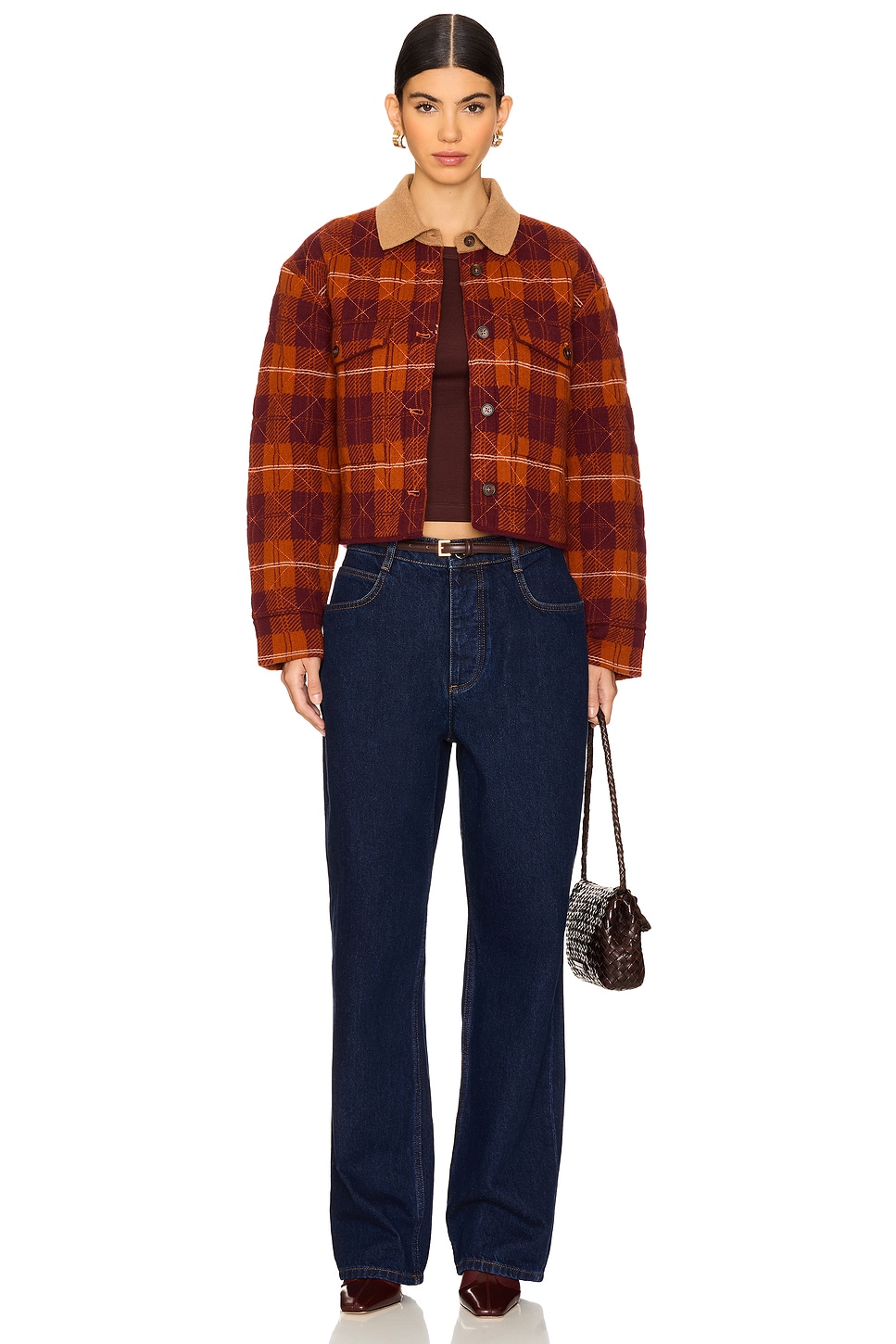Guest In Residence Tartan Cropped Cashmere Jacket thumbnail