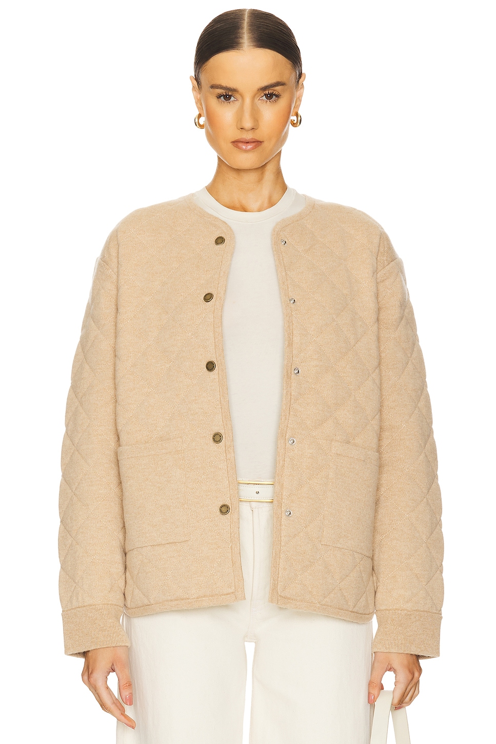 Quilted Liner Cashmere Jacket
