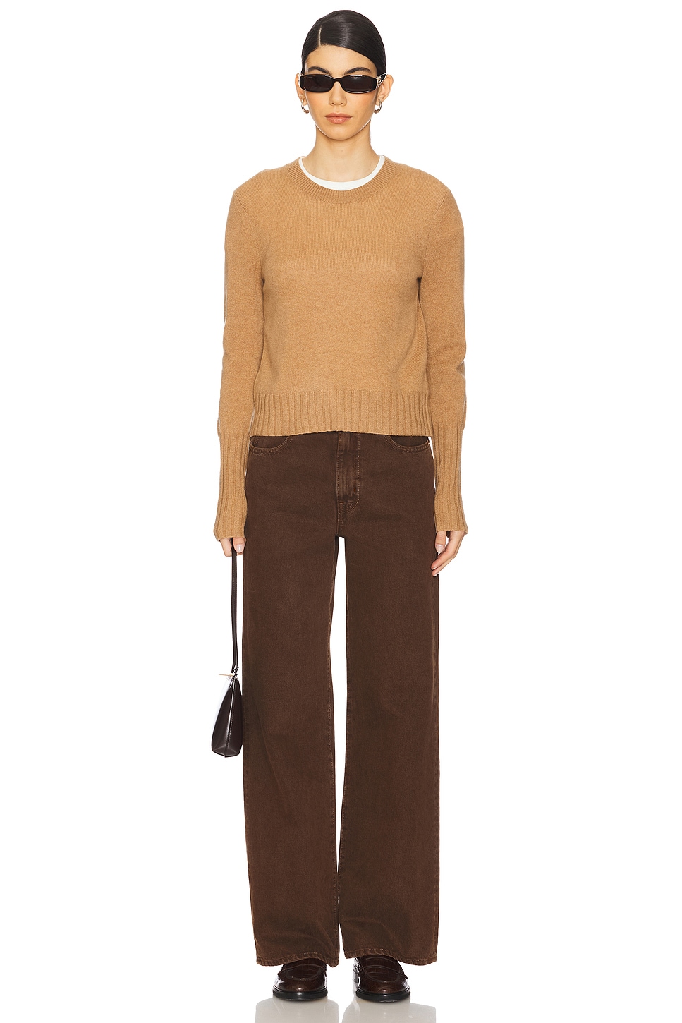 Shrunken Crew Cashmere Sweater