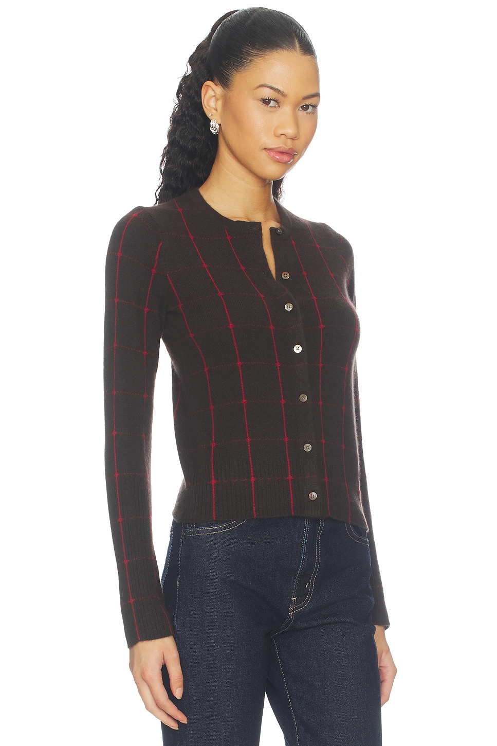 Jane Checker Cardigan - thumbnail 3