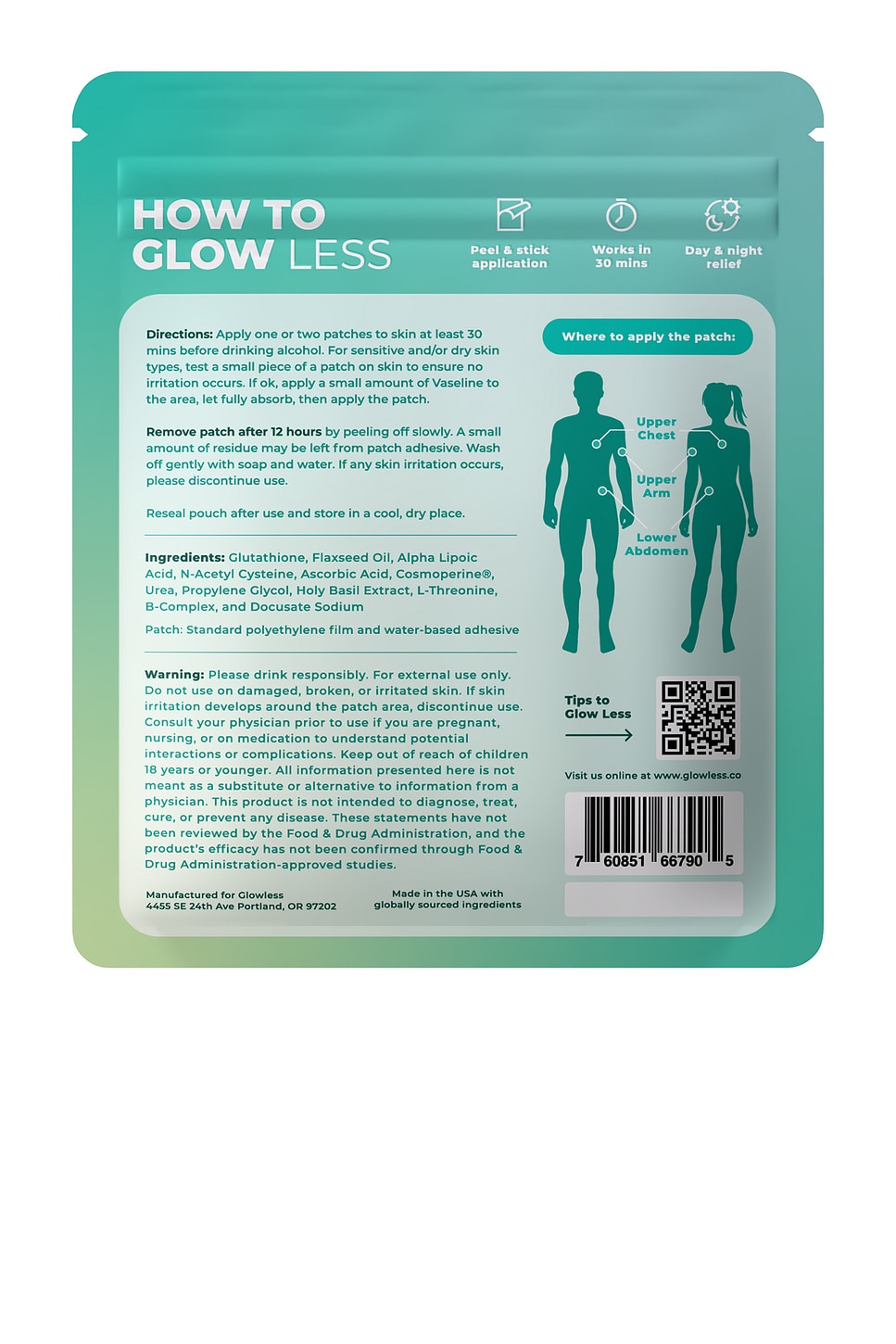 Alcohol Flush Patch 6 Pack