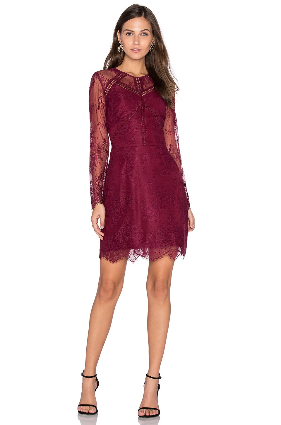 bordeaux lace dress