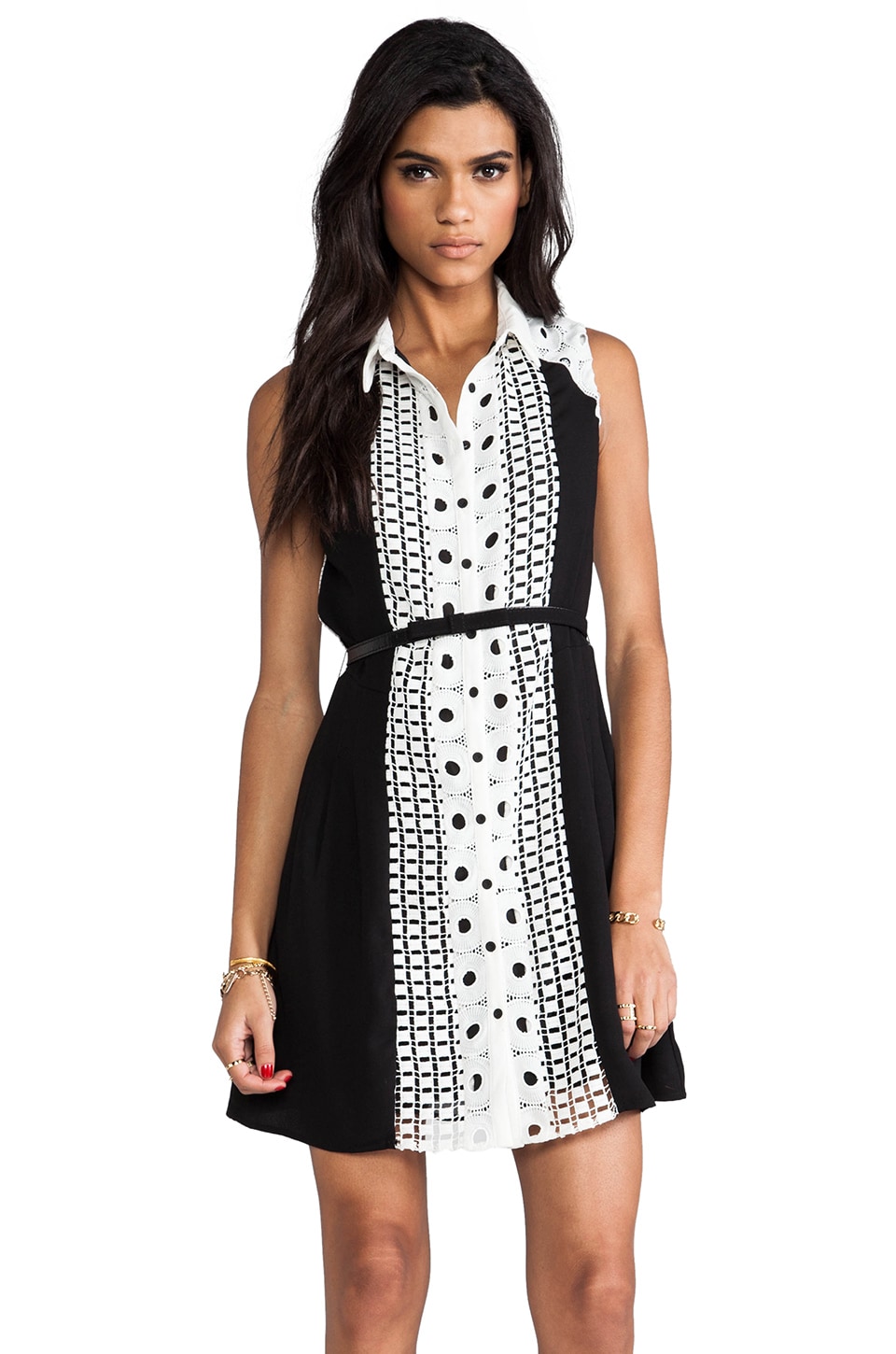 Greylin Bradshaw Shirt Dress in Black 