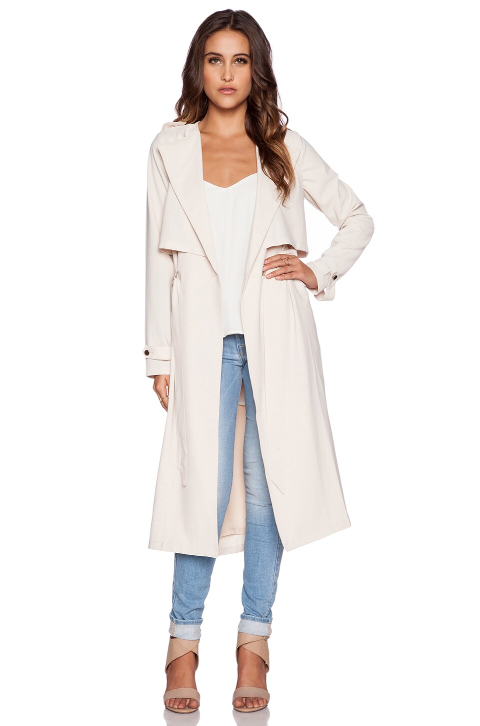 Greylin Pietra Trench Coat in Oyster