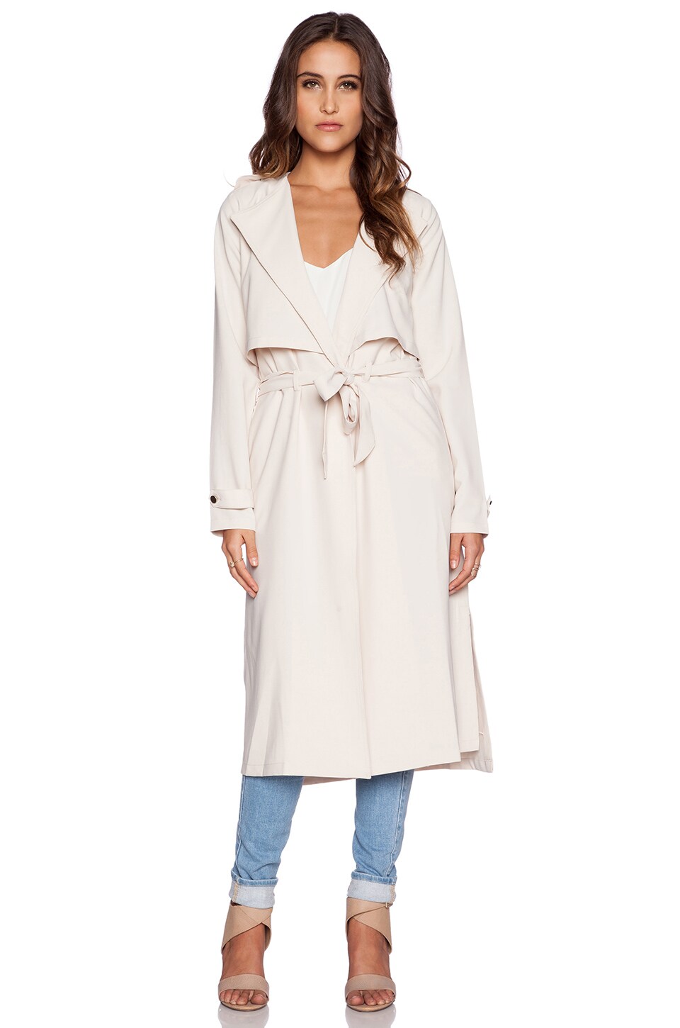Greylin Pietra Trench Coat in Oyster